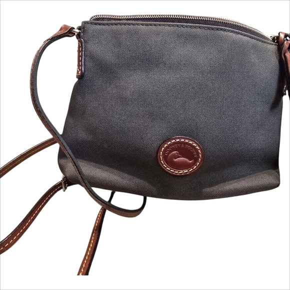 Dooney & Bourke Handbags - Dooney & Bourke Green With Brown Leather Accents  Crossbody Bag NEW
